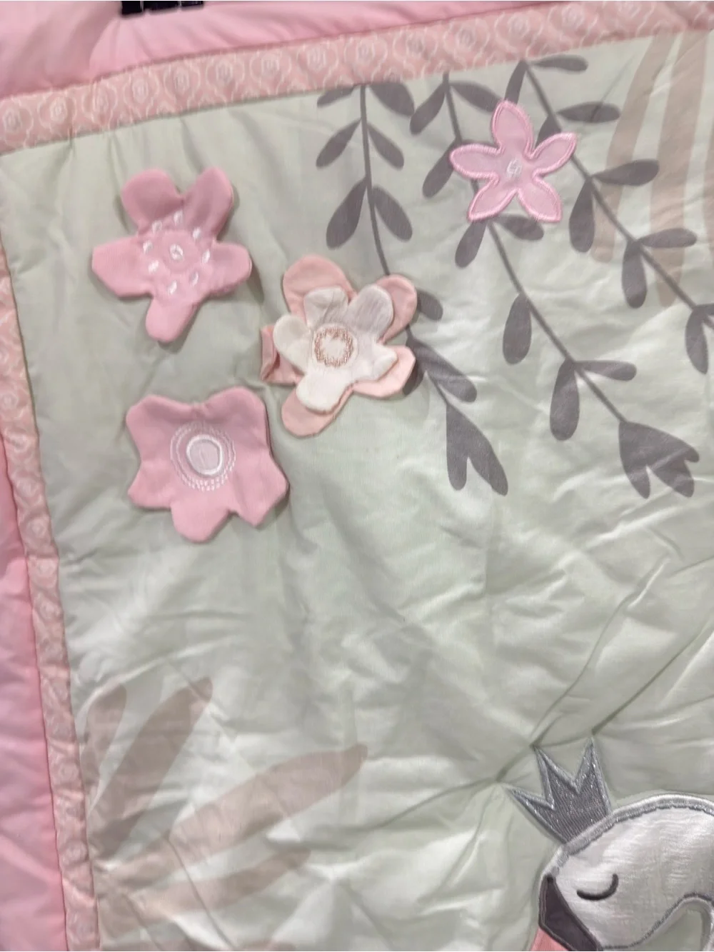 Swan princess baby crib bedding set , New see details